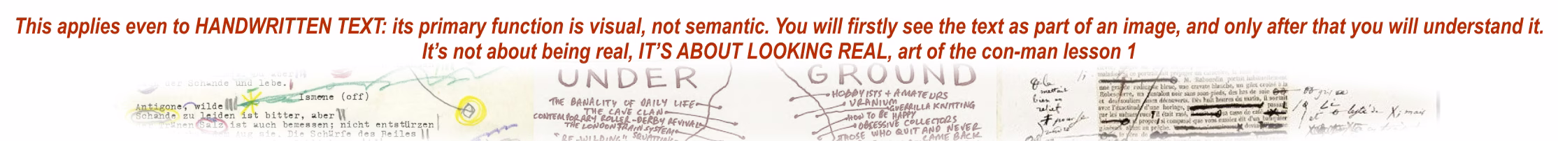 This applies even to handwritten text: it’s about looking real