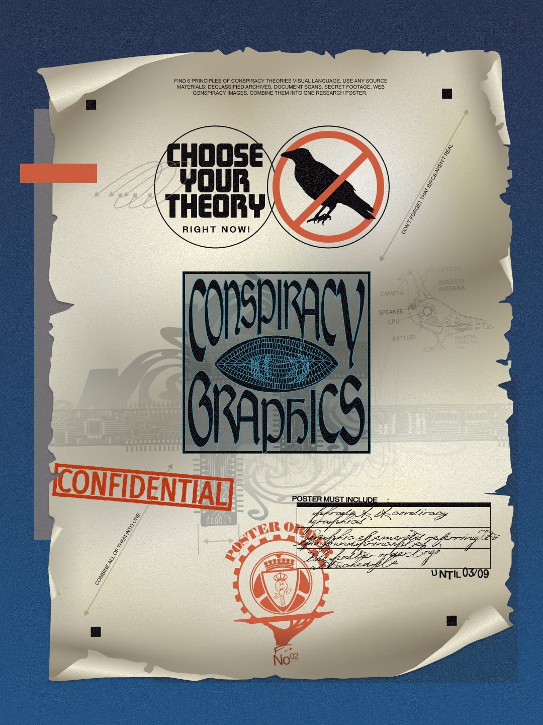 Choose your theory conspiracy graphics poster