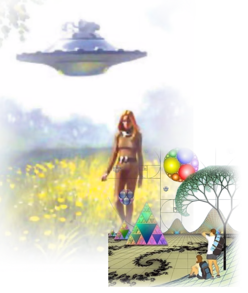 UFO and spiritual collage
